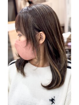 エメヘアデザイン ルイス(Aimer Hair Design Lewis) 白髪ぼかしハイライト/弘前市