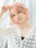 ドクターズ サロン ラブ(Dr's Salon LAB)&nbsp;ブリーチシースルーバング前下がりショートq古河10代20代