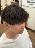 波巻きパーマ