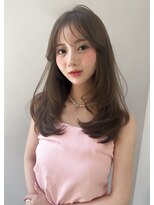 ボタン テンジン(VOTAN tenjin)&nbsp;【votan_はまひ】ミディアムヘア/レイヤーカット/くすみベージュ