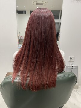 ブリーチ無しダブルカラー◎ ローズカラー