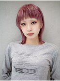 【GEEKS渋谷】ブリーチカラー/ピンク/ハッシュカット/くびれヘア