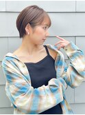 ハンサムショート/丸みショートボブ/20代30代40代50代/顔周り