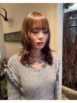 グッドフェローズ キタホリエ(GoodFellas kitahorie) 透明感と艶のレイヤーミディアムヘアカラーハイトーン艶感