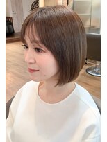 ヘアスタジオルース(HAIR STUDIO LUZ) 40代50代60代の大人ボブ/白髪ぼかしハイライト/堀江/北堀江