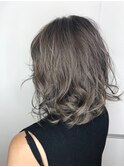 ミントベージュインナーカラー_くびれセミディ