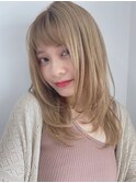 ハイトーン/ミルクティーカラー/ロング/20代30代