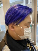 ヘアーサロン デライト(DELIGHT)&nbsp;メンズツーブロックブルーヘア