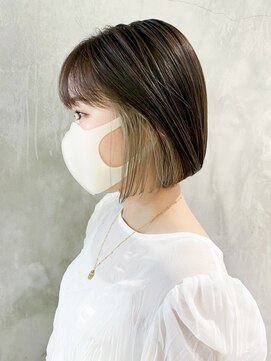 アイティーバイアルバム 下北沢店(IT by ALBUM) ベージュインナーカラー_ショコラベージュボブルフ_ba352361