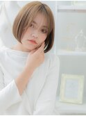 小顔ぶつ切りボブ外国人風大人ハイライトTb1越谷20代30代40代