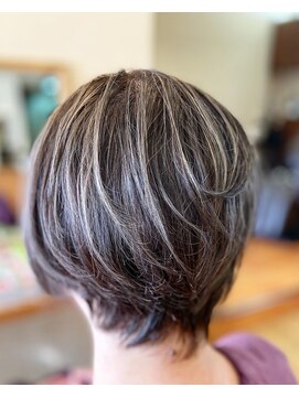 ヘアーコレット(hair Colet) 白髪ぼかしハイライトミルクティーベージュ