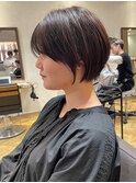 大人ショートボブショートカットココアアッシュくびれミディ