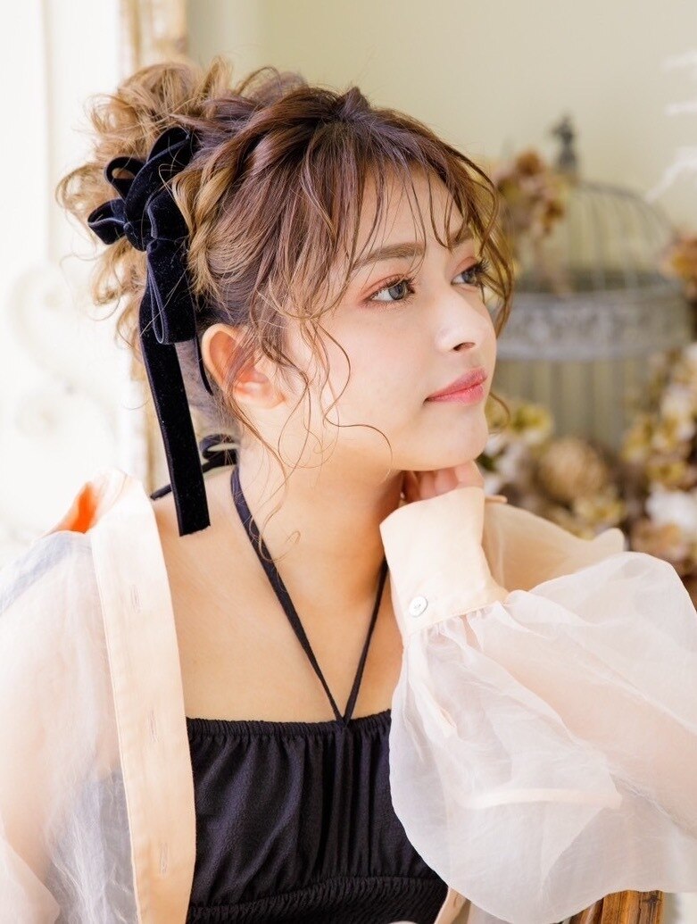 ふわふわお団子ヘアアレンジ♪：L210873264｜ヘアセットサロンシャルメ