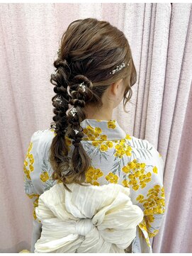 ヘアメイク マリア 福岡天神西通り(hair make MARIA) 浴衣×ツインあみおろし