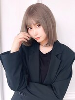 オズ 郡山桑野店(OZ) 黒髪ボブルフネビージュ小顔ワンレン