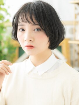 カバーヘア イヴ 戸頭店(COVER HAIR EVE) ■黒髪ステップボーンカットひし形ショート314戸頭10代20代30代