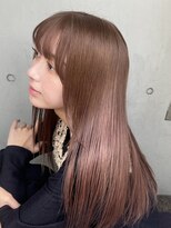 エクラート ミリア 船橋(ECLART milia)&nbsp;ツヤ感が際立つピンクブラウン｜髪質改善で大人の可愛さを演出