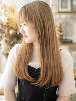 カバーヘア ブリス 志木南口駅前店(COVER HAIR bliss)&nbsp;ハイトーンカラー透けバングエアストレートh3志木10代20代30代