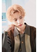 波巻きセンターパートウルフシースルーファザーショート