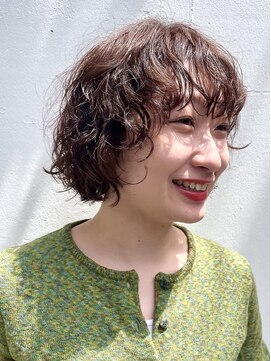 ナループロアオハナ(Nalu pu loa ohana) ボブパーマミニボブパーマくるくる波までボブレイヤーパーマ