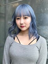 ソル バロール 表参道(SOL .valor)&nbsp;デザインカラー寒色系カラーライトブルーカラー顔周りレイヤー◆