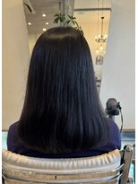 ウイッシュ(wish) ワイドバングのレイヤーなし黒髪ロング