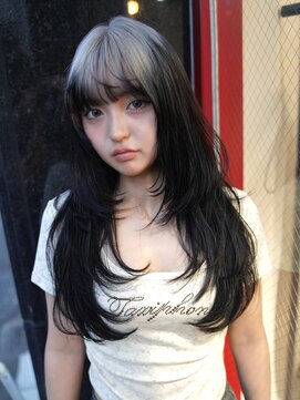 原宿/ウルフカット レイヤー デザインカラー ルーツカラー 