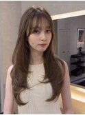 ナチュラルベージュ_ヨシンモリ_顔周りレイヤー_レイヤーカット