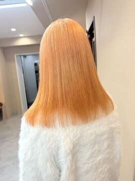 ラニヘアサロン(lani hair salon) シャーベットオレンジ/暖色カラー/透け感カラー/ハイトーン/