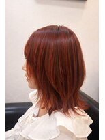 フィアート ヘアドレッシング サロン(Fiato Hairdressing Salon)&nbsp;オレンジレッドレイヤー