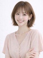 リリアーナ(LILIANA)&nbsp;池袋 大人女性 くびれボブ 顔まわりカット ミルクティーベージュ