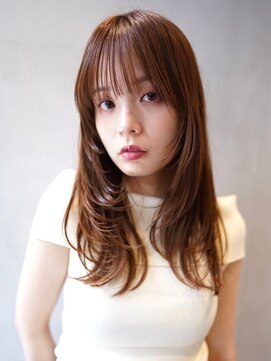 ニコトウキョウ 新宿(nico TOKYO) セミロングレイヤーカット顔周りレイヤーウルフハッシュカット