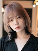 ロッソ 大橋店(Rosso) ローズブラウンの軽やかレイヤー【大橋】