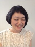 アシメショートバングボブ