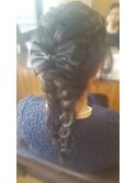 結婚式 編み込みヘアー