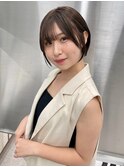 丸みショート 前髪ありショート