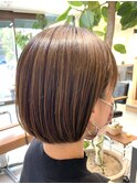 伸ばしかけミニボブ