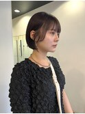 コンパクトミニボブ黒髪アッシュカラー