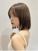 髪質改善ナチュラルストレートボブワンカール酸性ストレート前髪