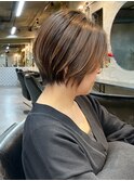 くびれショート/グレージュ/20代30代40代50代
