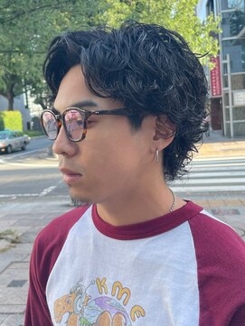 オンド(Onde) 大人グランジパーマ!刈り上げセンターパート