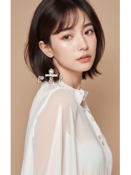 ラクヘアー 六本松店(rak hair) ほんのりくびれミディアムボブ