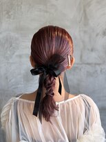 アンディ ニジュウサンド クリエイション(and D 23℃ creation)&nbsp;ヘアアレンジ/タイトポニー/ヘアセット/リボン