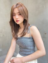 ロジッタ(ROJITHA)&nbsp;【ROJITHA表参道原宿】顔まわりレイヤー×ベージュ