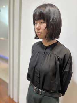 ヘアースタジオ ゼン カロン(Hair studio Zen kalon) 切りっぱなしボブ×顔まわりレイヤー