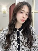 大人モテ艶感美髪ロングゆるふわカールオリーブグレージュ