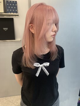 ペレ アネックス 大阪梅田茶屋町店(PELE ANNEX) くびれヘア/アプリコットオレンジ/ハイライトカラー/梅田