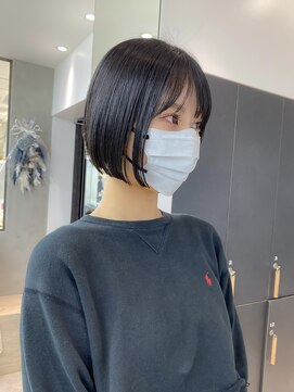 マロンベージュ/ボブ/前髪/レイヤー/髪質改善/縮毛矯正/横浜