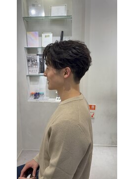 メンズショート × 立体毛流れ