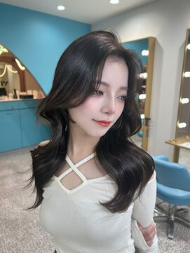 ボタン 熊本(VOTAN) 透ける暗髪/レイヤーカット/顔まわり/韓国ヘア/熊本美容室